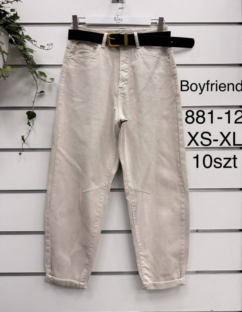 Spodnie damskie jeansy Roz XS-XL, 1 Kolor Paczka 10 szt